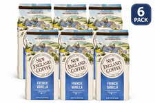 New England Coffee French Vanilla Medium Roast Ground Coffee 18oz 6 Pack 10.22 per pound
