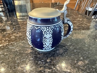 Vintage German Stein 2734 E markings Blue Puggy style