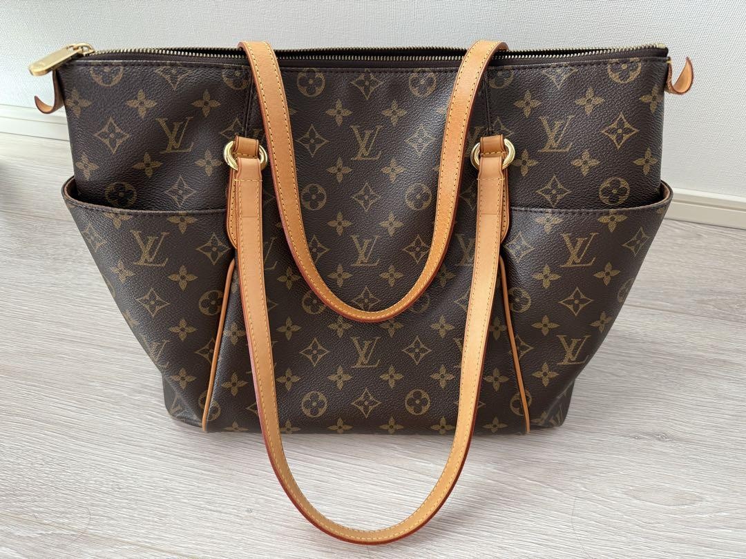 LOUIS VUITTON Monogram Tote Bag M56689 in Classic Brown Canvas #PG6V4F