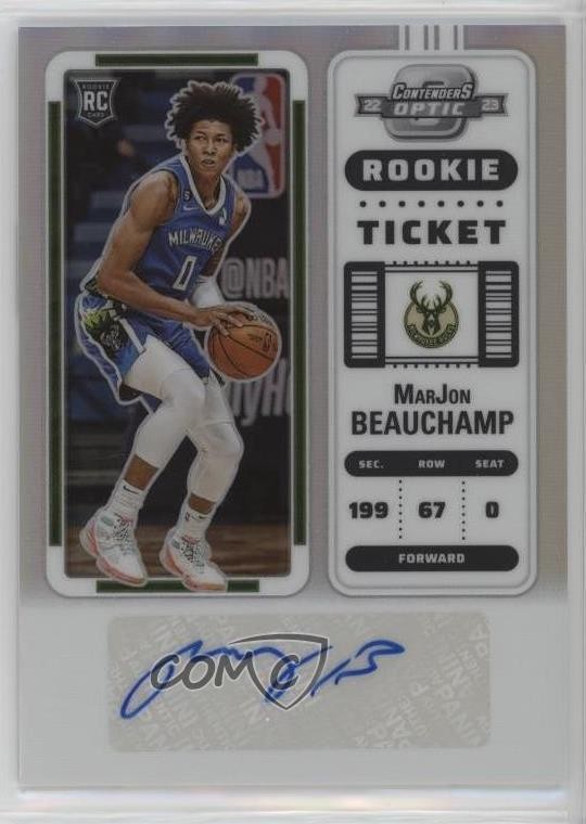 2022-23 Panini Contenders Optic Ticket MarJon Beauchamp #114 Rookie Auto RC
