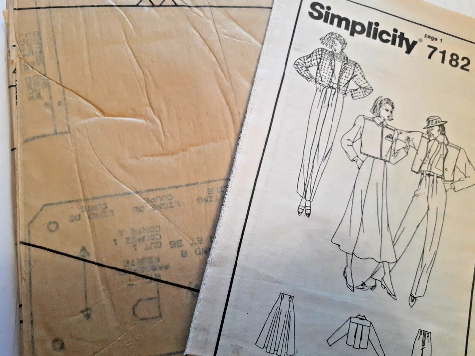 Simplicity 7182 Pants Skirt Blazer Jacket Sewing Pattern Ladies 6 8 UC Career - Image 4 of 4