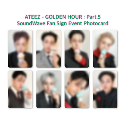 #ad presale ATEEZ GOLDEN HOUR : Part.5 SoundWave Fan Sign EventPhotocard $17.00