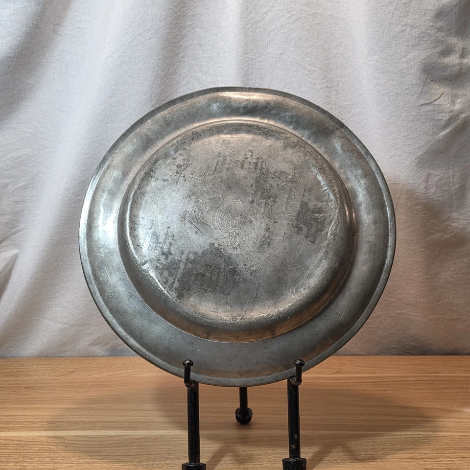 placa de peltre antigua 14" Foto 3 de 4