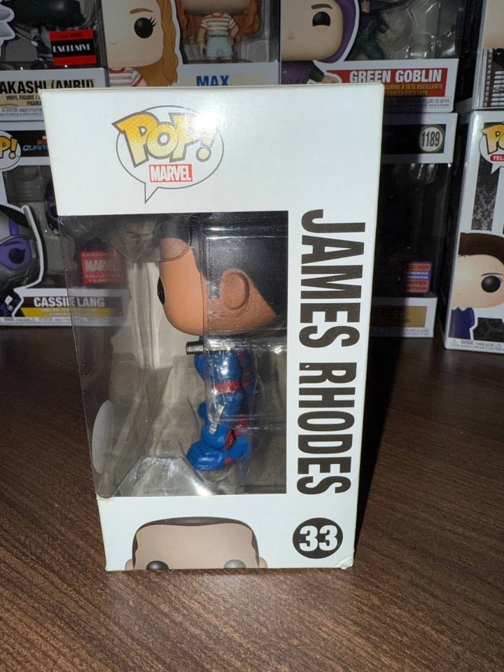 Funko Pop Marvel James Rhodes # 33 2013 SDCC Limited Raro Exclusivo Foto 2 de 4