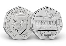 Concorde 50p 2026 Coin - Brand New Concorde 50th Anniversary 50p Coin