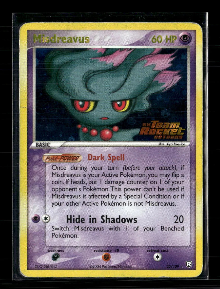 Pokemon 2004 EX Team Rocket Returns Misdreavus #25/109