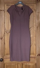 YAS mauve ribbed bodycon dress, S