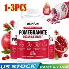 Auniva Pomegranate Extract Capsules, Natural Pomegranate Supplement -2027 New