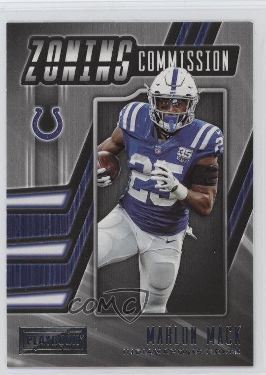 2019 Panini Playbook Zoning Commission Marlon Mack #9 1ho4