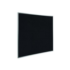 Pemberly Row 4' x 4' Rubber Bulletin Board with Aluminum Frame in Black
