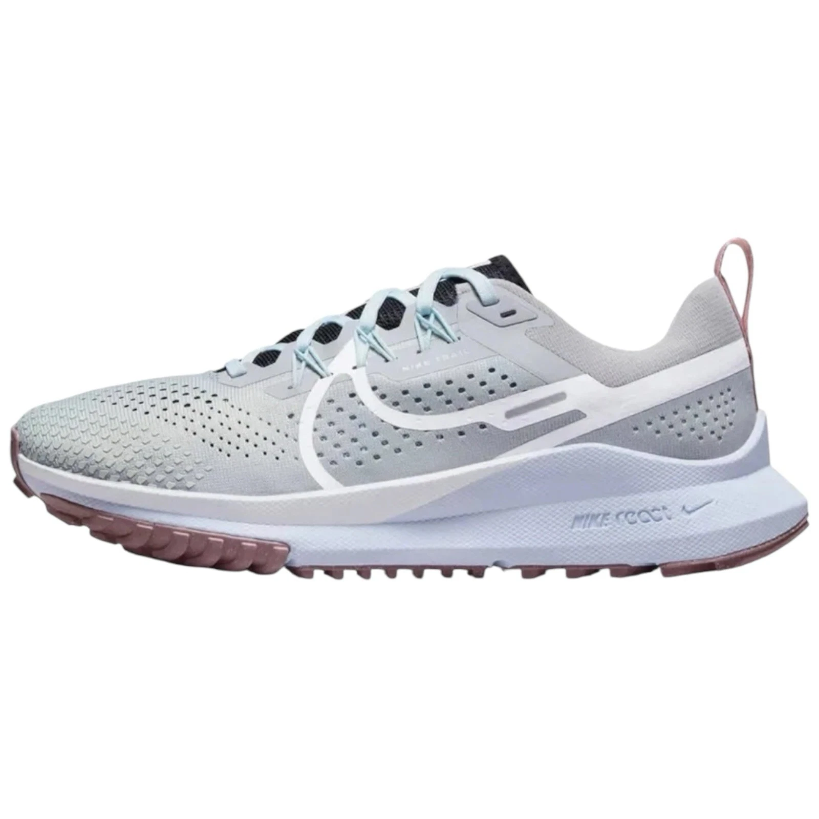 UK 5.5 / 6 Nike React Pegasus Trail 4 Womens Grey Athletic Running Shoes Trainer