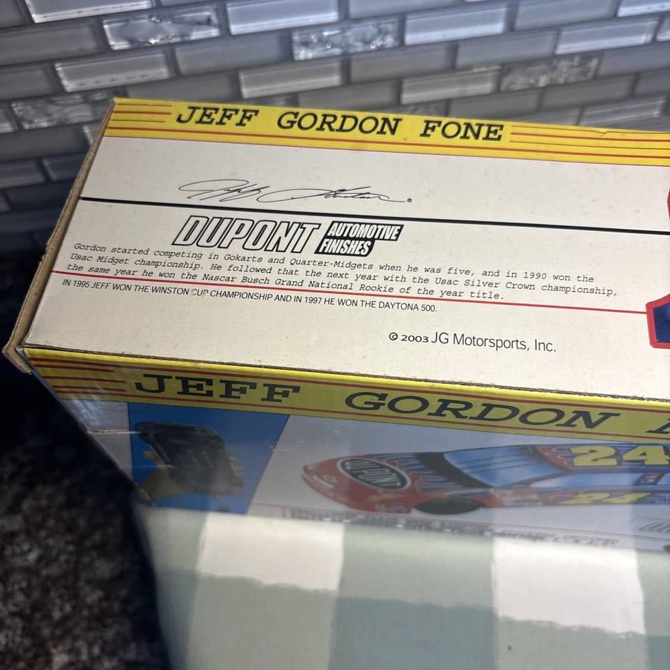 Jeff Gordon Nascar телефон Fone 90-х винтажный стационарный гоночный DuPont #24 новый в коробке - Изображение 3 из 4