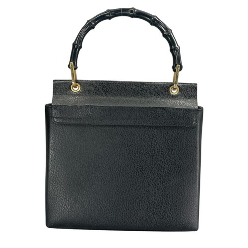 Gucci Handbag Leather Black Women's Used From Japan