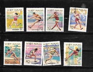 VIETNAM SC#926-33 1978 SPORTS CTO USED XF TOICAL-PICTORIAL OLD VINTAGE STAMP SET