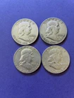 [Lot of 4] 1960-62 Franklin Half Dollars - 90% Silver