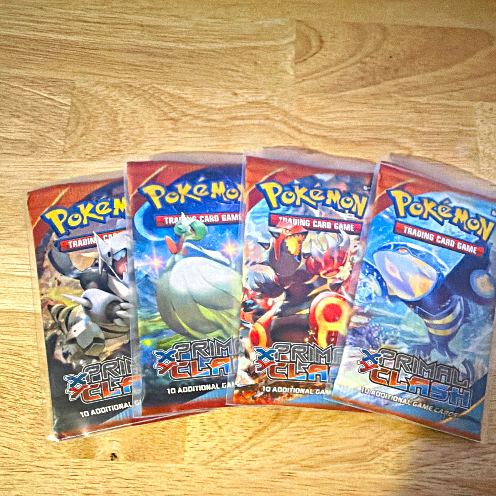 Pokemon TCG XY Primal Clash Booster Pack Lot (4) Aggron Gardevoir Kyogre