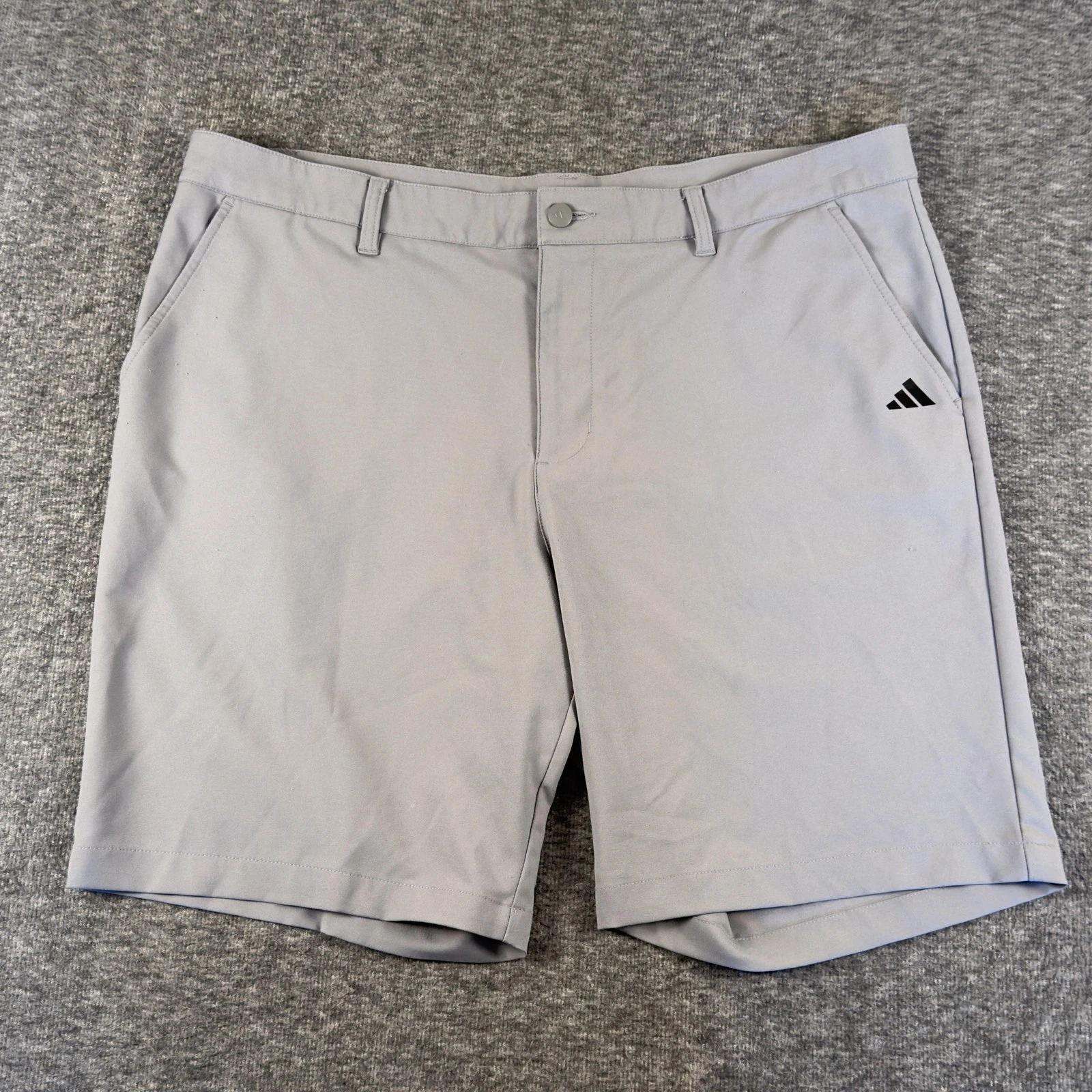 Adidas Shorts Mens 38 Gray Chino 10 Inch Inseam Golf Performance Stretch Casual