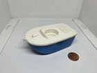 Vintage Fisher Price little people blue/white life boat