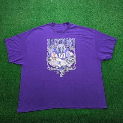 Baltimore Ravens Tshirt Mens 4XL Purple Wild Bobby NFL Football Short Sleeve