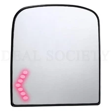 Replacement for Towing Mirror Glass Left Heated with Signal Light 2007-2014 GM