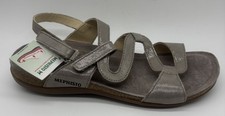 NWT Mephisto Adelie Open Toe Sandal Glossy Taupe Leather Women  s Sz 8 EU 38