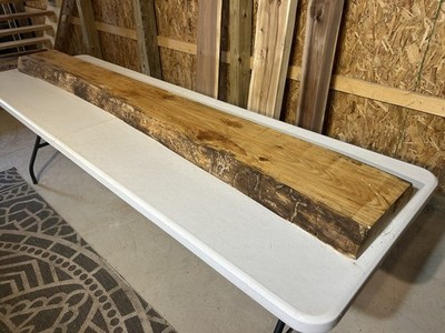 Figured Live Edge Ash Wood Fireplace Mantel/Live Edge Mantle/ Ash Mantlepiece
