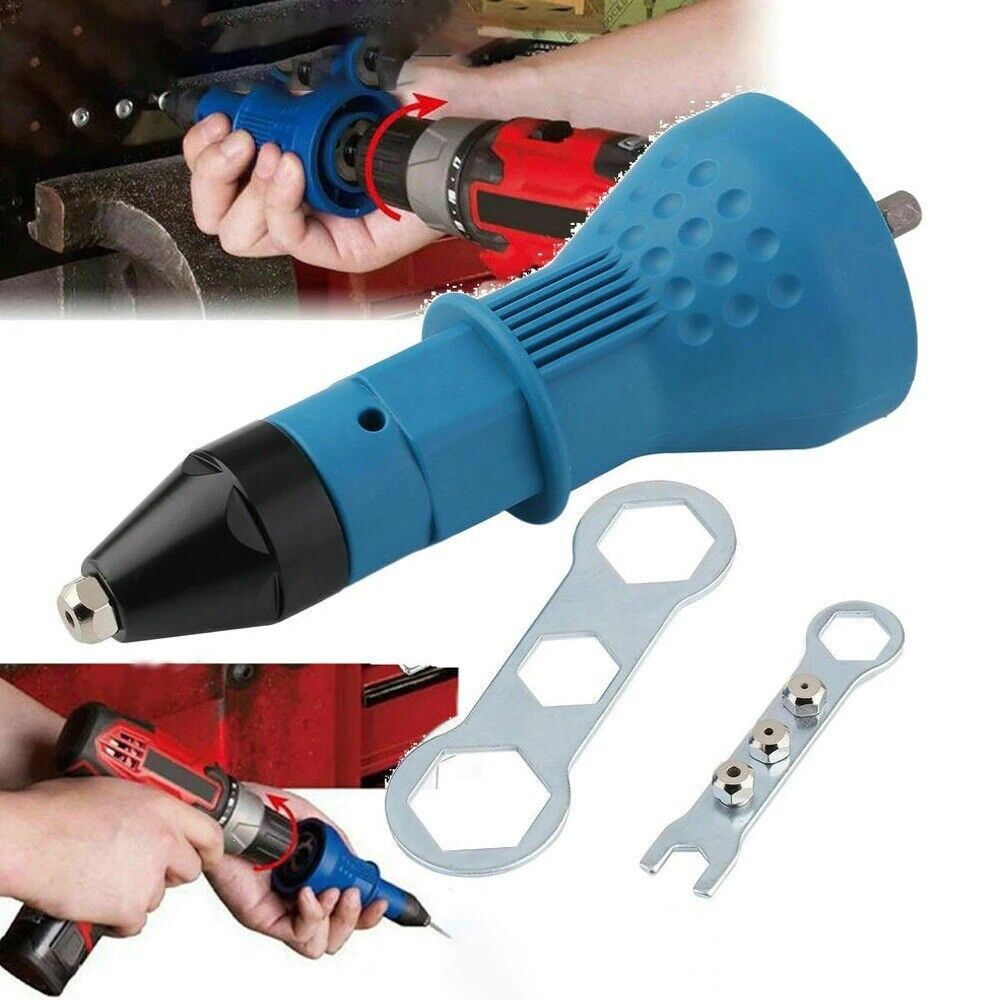 Kit conversione da trapano avvitatore a rivettatrice testine da 2.4 3.2 4.0 4.8 foto 2