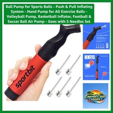 Ball Pump for Sports Balls - Push Pull Inflating System - Hand Pump for All...