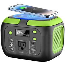200W Portable Power Station 42000mAh Solar Generator with AC, DC, USB for Cam...