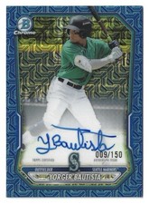 2026 Bowman Chrome Yorger Bautista Blue Mojo Refractor On-Card Auto /150 #BMA-YB