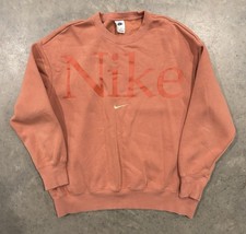 Nike Club Fleece Crewneck Sweatshirt Women s Size Medium Oversized Peach
