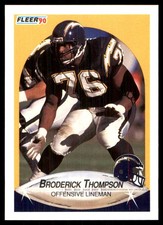 Broderick Thompson 1990 Fleer #315 Chargers NFL READ FREE SHIPPING AutographDen
