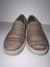 Dansko Womens Belle Slip On Shoe Size 39/U.S. 9 Gray/Multicolor Woven Flats