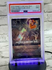 2024 Disney Lorcana EN 3 Then Along Came Zeus ENCHANTED 222 PSA 9 Hercules Holo