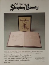 SLEEPING BEAUTY SKETCH BOOK-- HOWARD LOWERY ORDER FORM FOR SIGNED COPIES,  MINT