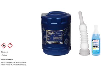 10L MANNOL Motoröl SAE 10W-40 DIESEL EXTRA inkl Auslaufschlauch Scheibenreiniger