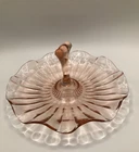 Vintage Anchor Hocking Pink Depression Scalloped  TidBit Dish