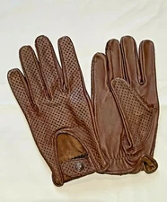 Men Leather perforated Chaueffer Gloves available in XS - 3XL Sizes