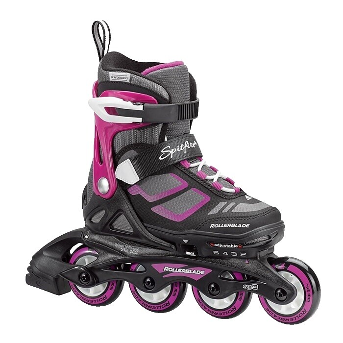 その他 ROLLERBLADE SPITFIRE FLASH Rollerblade Kids Spitfire Flash Inline Skates, Black/Yellow