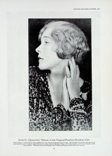Annuncio originale 1927 per Anna Q. Nilsson - Foto 1 di 1
