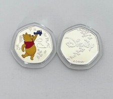 Disney Winnie The Pooh And Friends - P Is For Play - 50p Shaped Silver Coin
