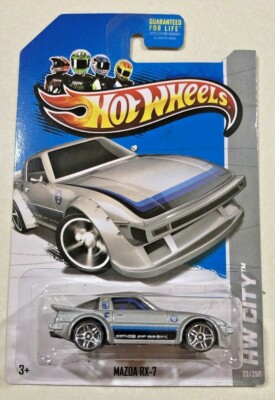 2013 HOT WHEELS CITY SERIES MAZDA RX-7 TREASURE HUNT # 22/250 VHTF