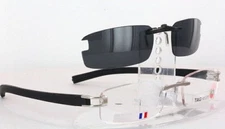 Custom Fit Polarized CLIP-ON Sunglasses For Tag Heuer TH7642 53x18 TH-7642