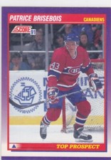 91/92 SCORE..PATRICE BRISEBOIS..ROOKIE..# 382..CANADIENS..FREE COMBINED SHIPPING