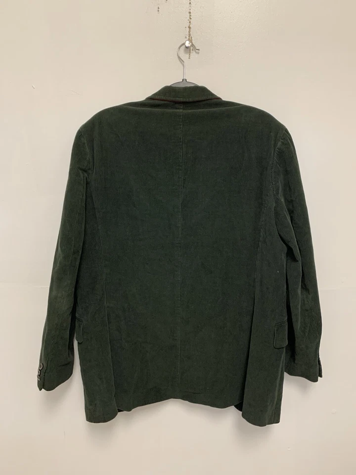 Chaqueta Blazer Abrigo Deportivo ETRO Para Hombre Verde Forrado Pana Italiana 48 Foto 4 de 4