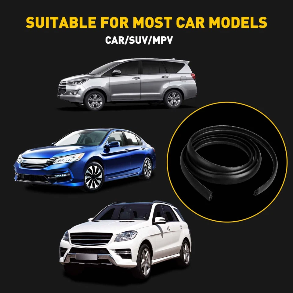 Windshield Rubber Molding Seal Trim Universal H for Windscreen Windows 10 Y - Image 3 of 4