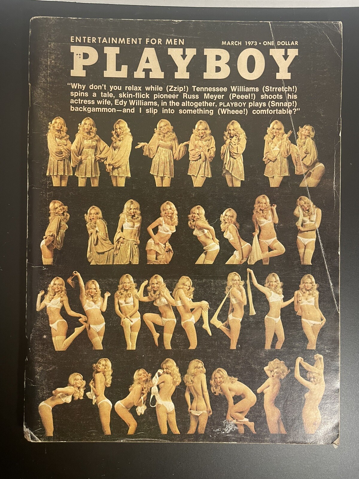 Playboy March 1973 Magazine Bonny Large Centerfold Tennesse Williams