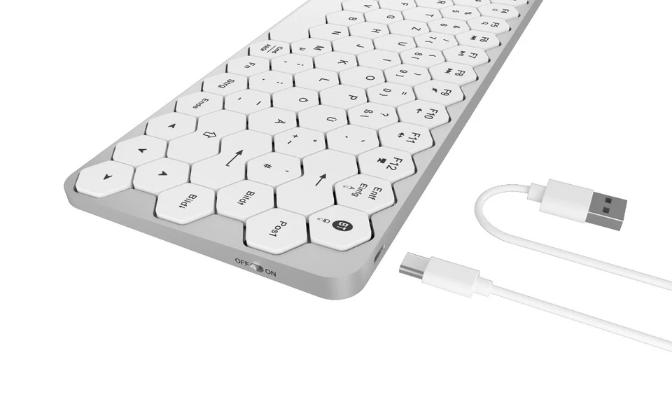 KeySonic KSK-5020BT-S Bluetooth Mini-Tastatur 61010 B-WARE - Bild 2 von 4