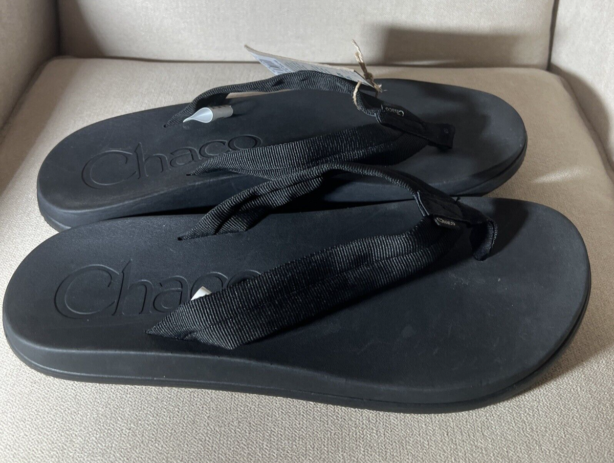 NWT Chaco Mens 13 Classic Flip-Flops Sandal Slides Black  display picture 1