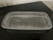 60/70-er: GLAS Königskuchen Platte WMF ? 32cmx16,5cm x2,5cm